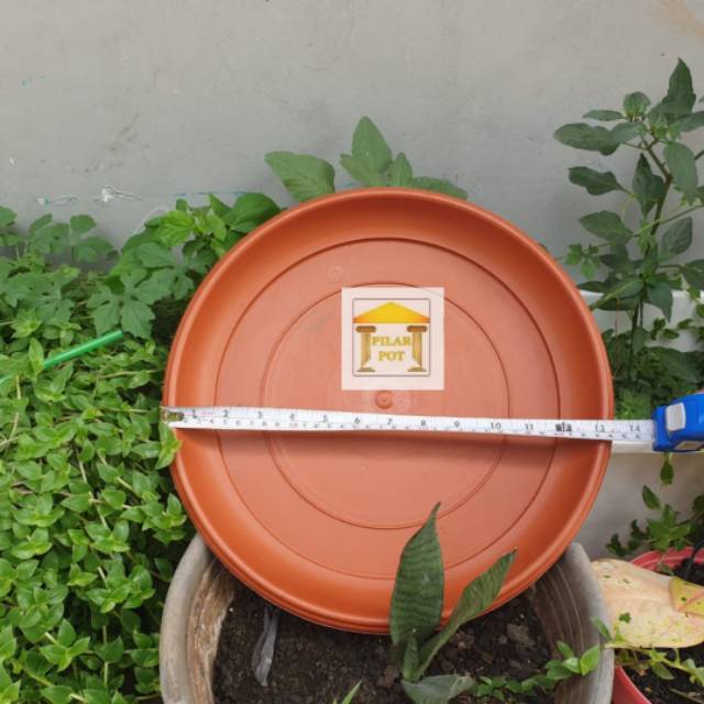 Tataka alas pot bunga tanaman merah bata 36cm untuk pot ukuran 35,40cm CJP