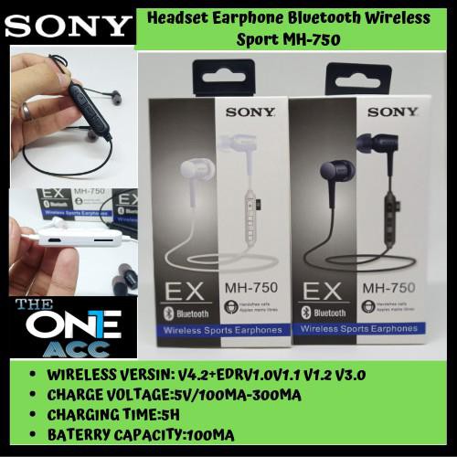 Headset Bluetooth Sony MH 750 Earphone Bluetooth Sport Sony Bluetooth Stereo