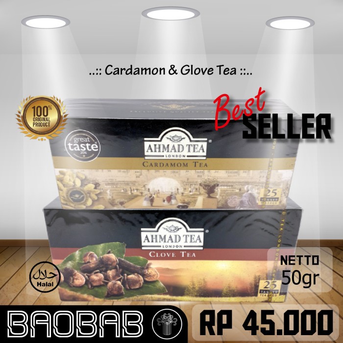 Ahmad, Cardamom Tea & Clove Tea | Teh Herbal Rempah - 50 gr