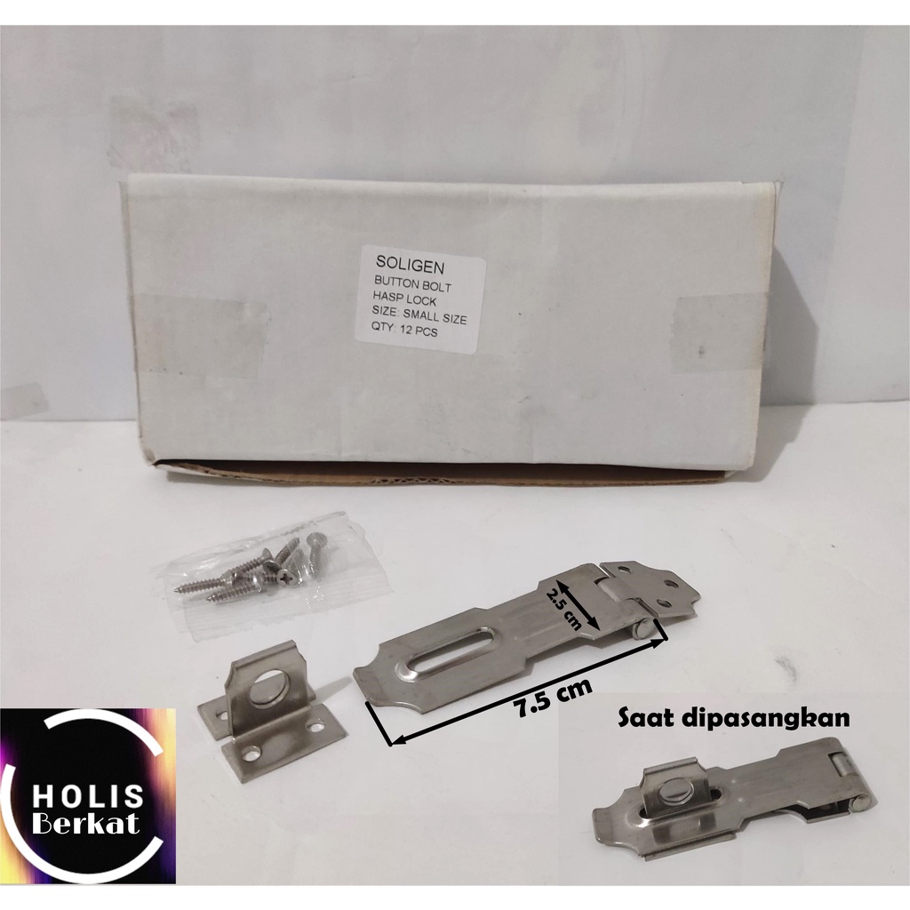 Haps Lock / Hasp Lock / Overpall Stainless SMALL SIZE SOLIGEN