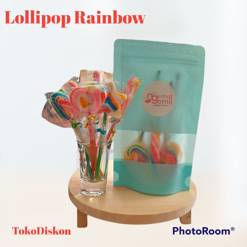 

Lollipop Rainbow Premium - Lollipop Light Mixed / Permen Lollipop Pelangi - Permen Nyala