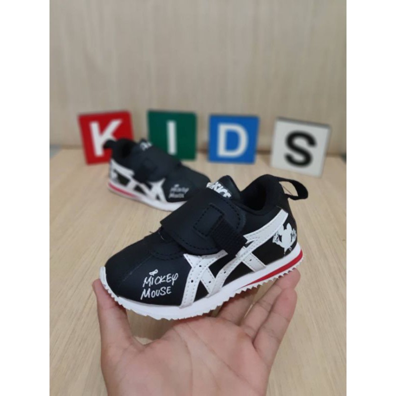 SEPATU ANAK HITAM MICKEY MOUSE PREMIUM HIGH QUALITY SEPATU MICKEY MOUSE