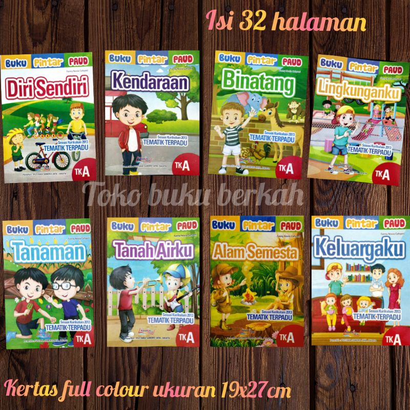 buku pintar paud  tematik tkA 32 halaman (19x27cm)