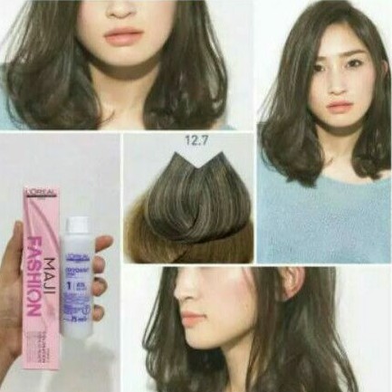 pewarna rambut loreal majifashion 12.7 mint silver hair color semir rambut