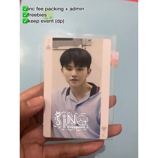 photocard seventeen woozi hmv trump card