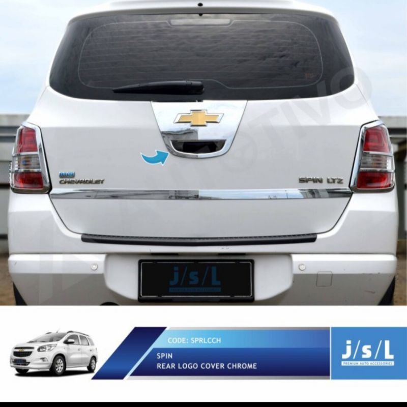 cover logo belakang Chevrolet spin chrome jsl