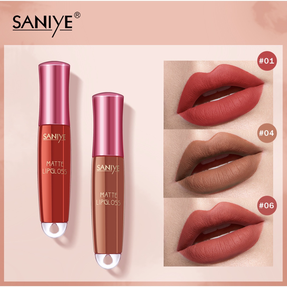 SANIYE Soft Matte Lip Gloss Lipstick Velvet Waterproof SA020