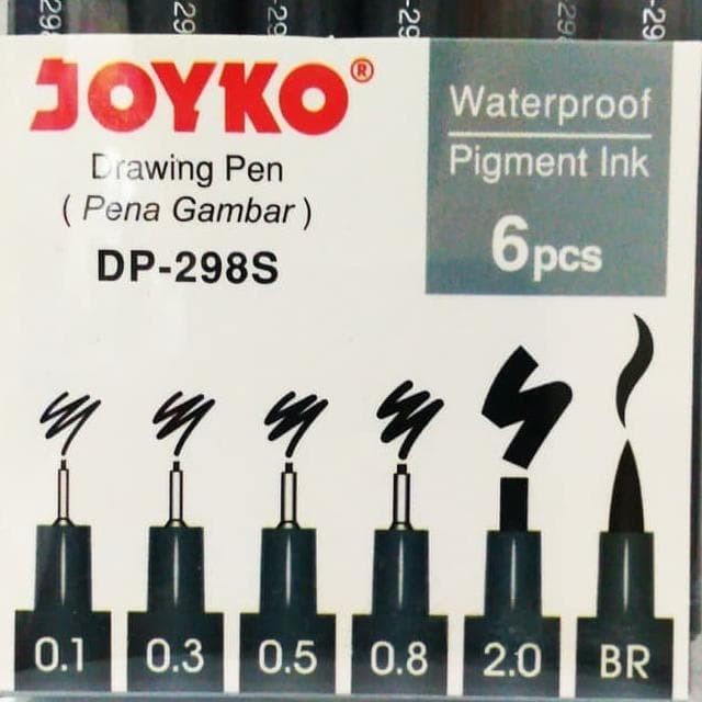 

Pendrawing- Big Sale 1 Pack Drawing Pen Joyko 6 Pcs Dp-298S Waterproof 0,1 0,3 0,5 -Drawing-Pen.