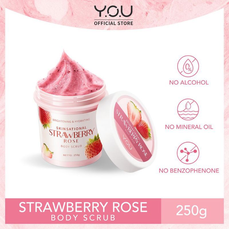 Y.O.U Strawberry Rose Body Scrub 250g