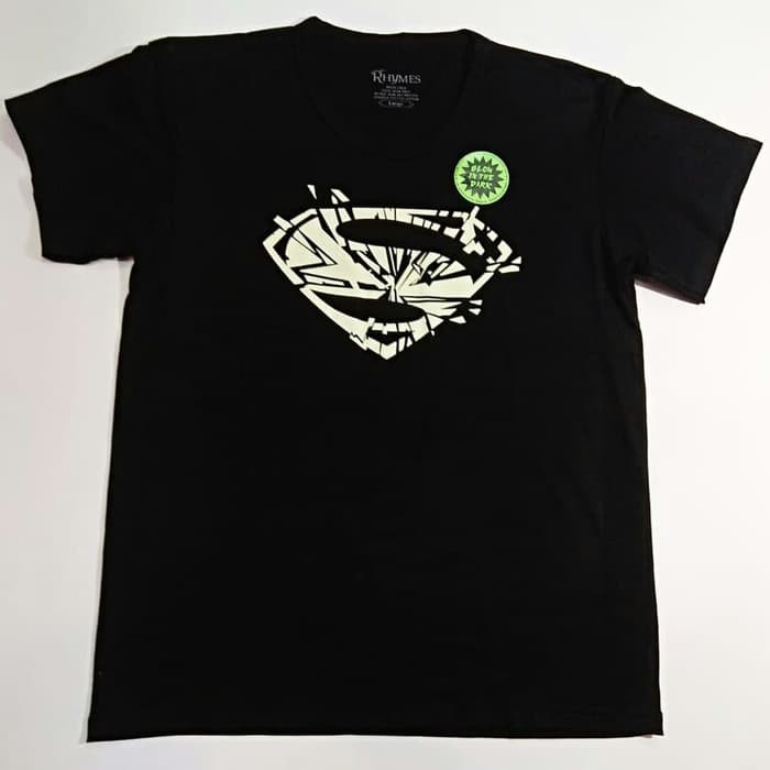 Baju Kaos Anak Tanggung Superhero Superman Pecah Glow in the dark RSG008