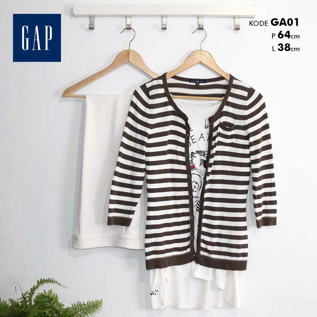 gap striped cardigan
