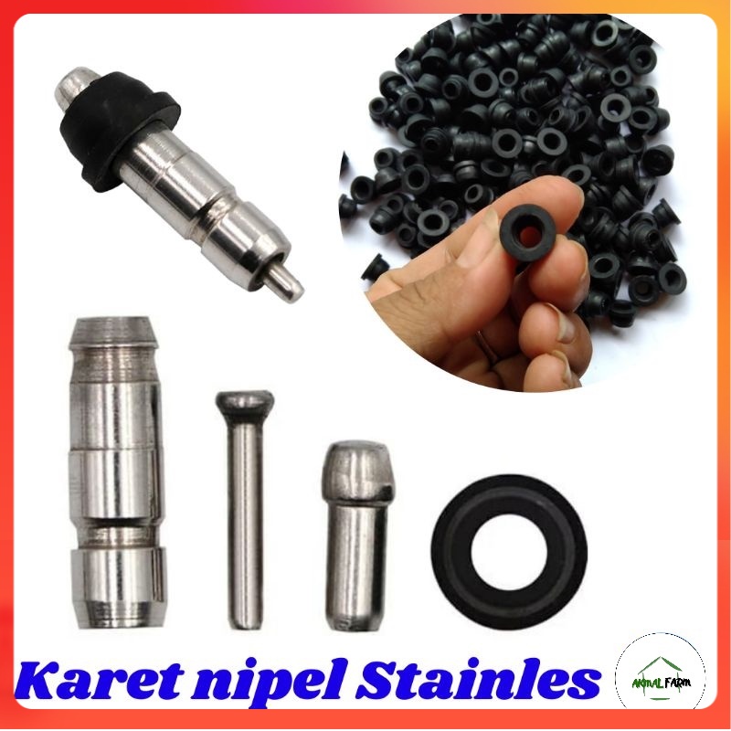 Karet Nipel Niplee Nepel Stainlees Karet Nipel Puyuh Stainlees Nipel Puyuh Ayam