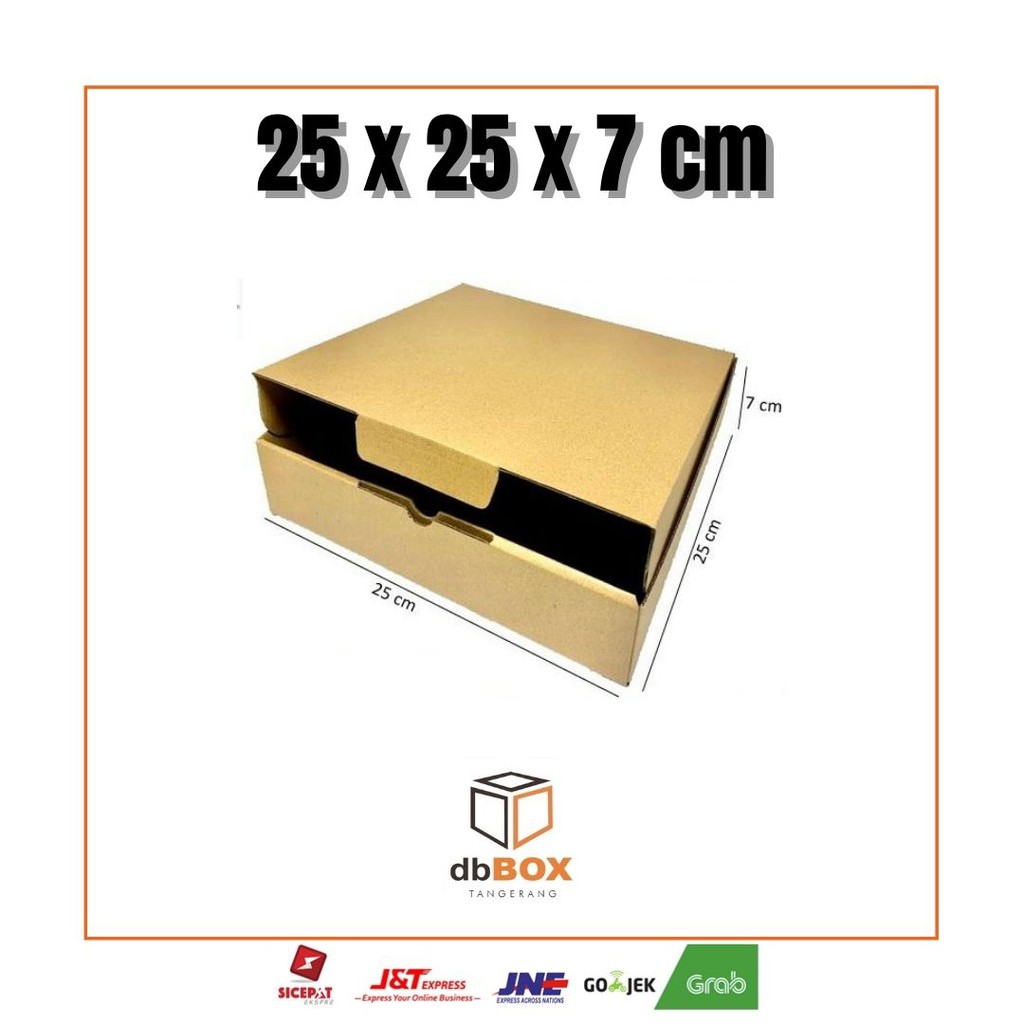 

Kardus 25x25x7 cm | Box Die Cut dan Easy Usage | Box Kue Tart | Box Aksesoris | Box Pizza