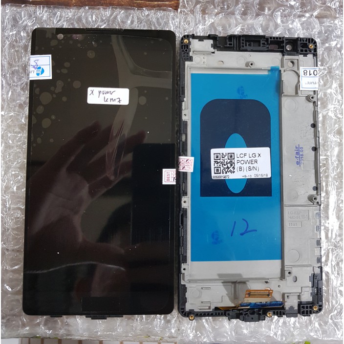 LCD 1SET PLUS FRAME LG X POWER ORIGINAL BLACK