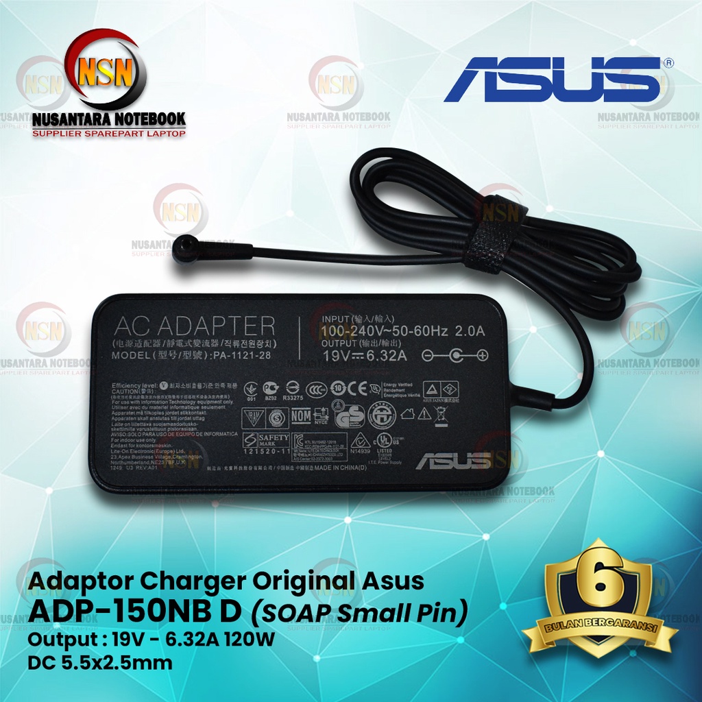 Adaptor Charger Original Asus 19V - 6.32A SOAP Model DC 4.5*3.0