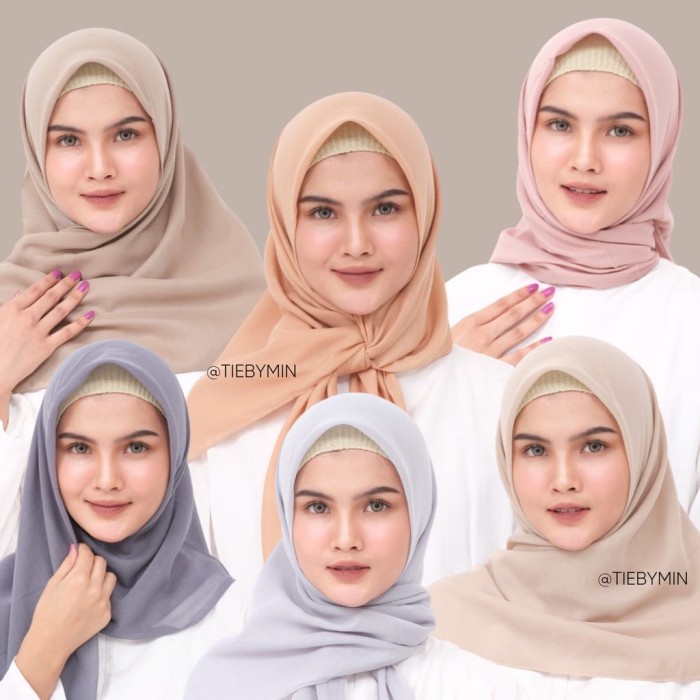 JM Hijab Segi Empat Paris Polos Premium / Jilbab Segi Empat Paris Polos - Hitam
