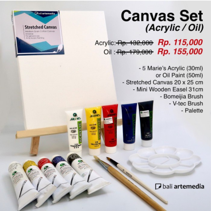 

Bali Artemedia Canvas Set (Acrylic / Oil) - Acrylic
