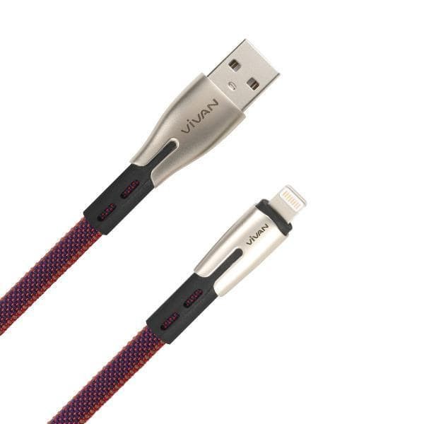 Vivan BTK-L Lightning Data Cable High Elastic Wire Woven Mesh Kabel