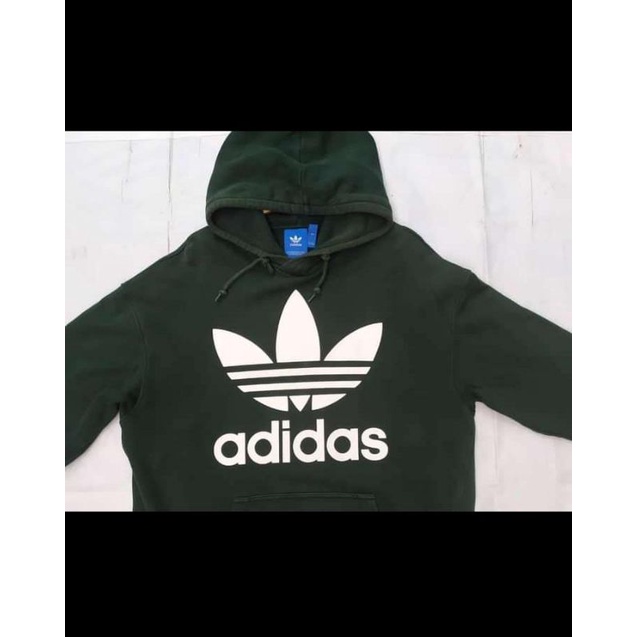 Hoodie Adidas Trefoil Hijau Botol