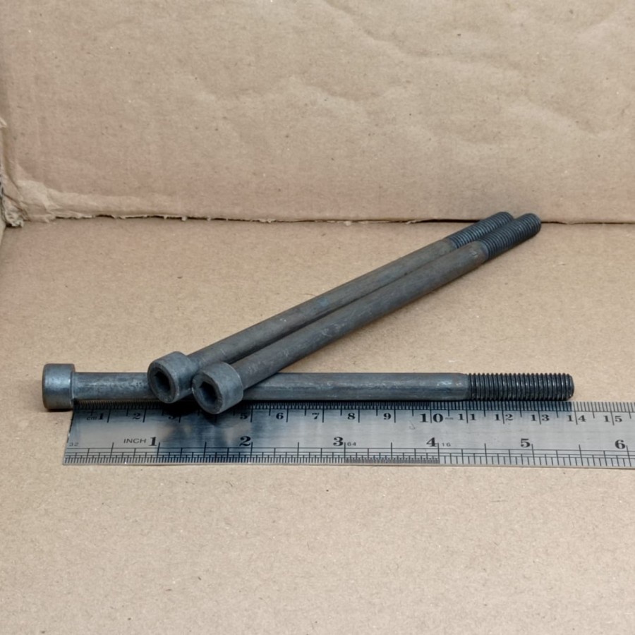 BAUT L M8X140 BAJA PANJANG 14 CM 14CM BAUD L BAJA M8 X 140 KUNCI L6 L 6 KUNCI PAS 12 13 HALF DRAT WA