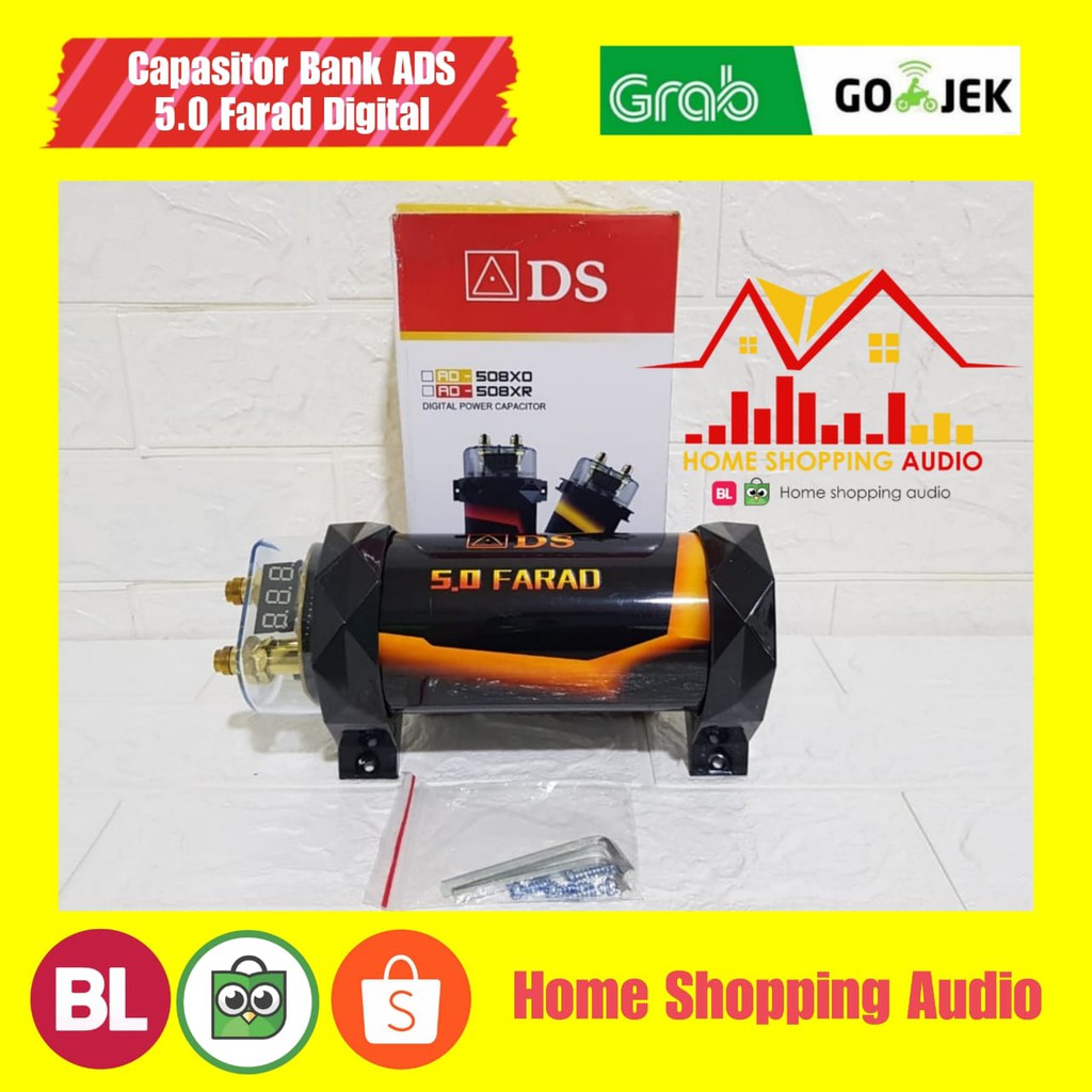 Capasitor Bank ADS 5.0 Farad Digital Kapasitor Audio Mobil