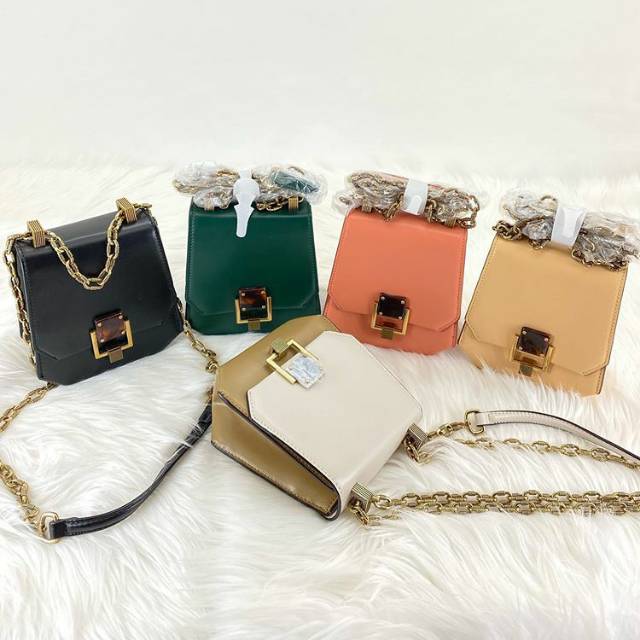 Ck Metallic Accent Geometric Crossbody Bag