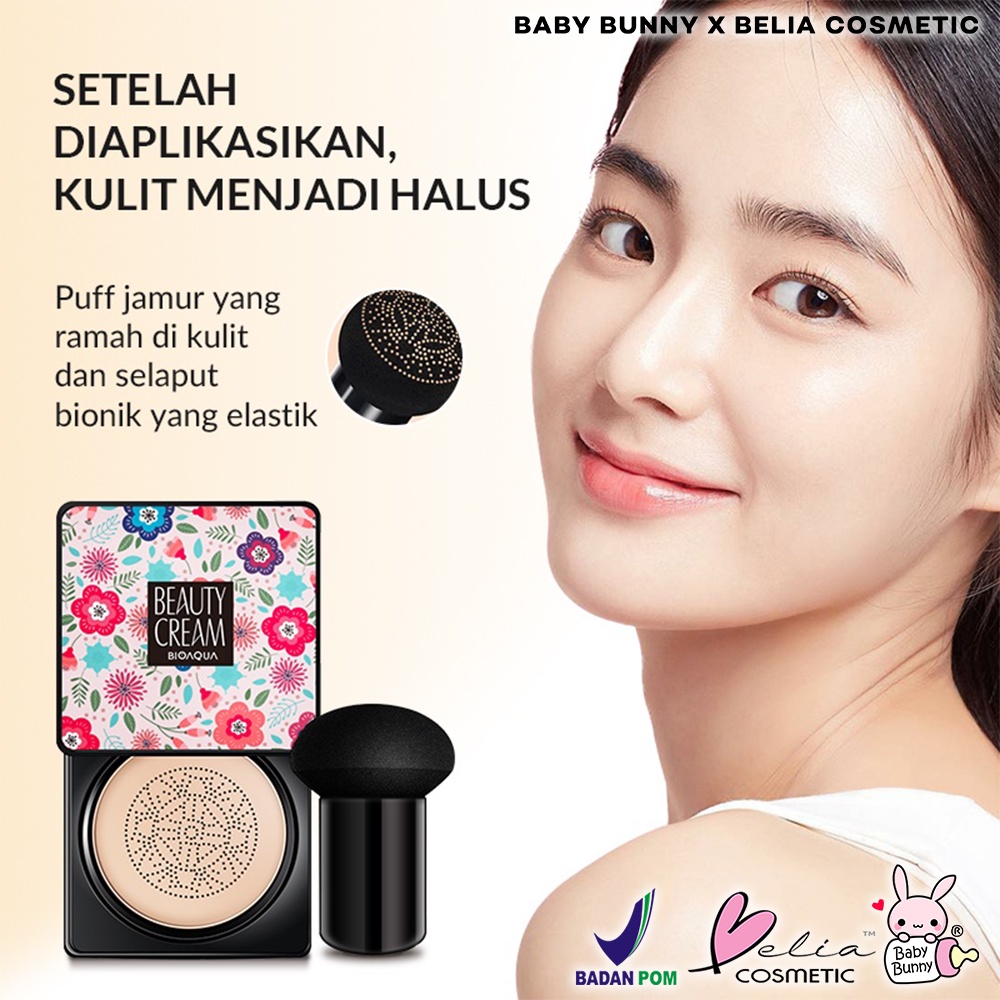 ❤ BELIA ❤ BIOAQUA Beauty Cream Cushion 20g | BB Cushion | Waterproof | Foundation | Make Up | Coverage | Long Lasting | BPOM