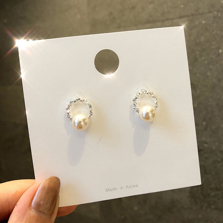 Baru Korea Dongdaemun mutiara anting-anting giwang berlian imitasi pendek elegan sederhana wanita 92