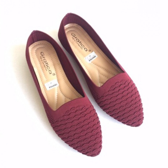 FLAT SHOES WANITA New KENJI [Bahan Rajut import]