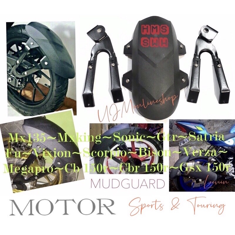 Mudguard/Mud Guard Penahan Lumpur HMS Buat Mx New135/Mx King/Gsx/Vixion/Cb150r/Bison/Sonic/Gtr150