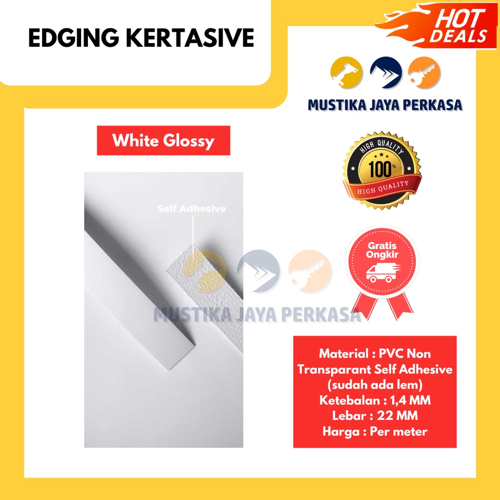 Edging Kertasive PVC Interior Edging HPL List Meja Laci Sticker Adhesive