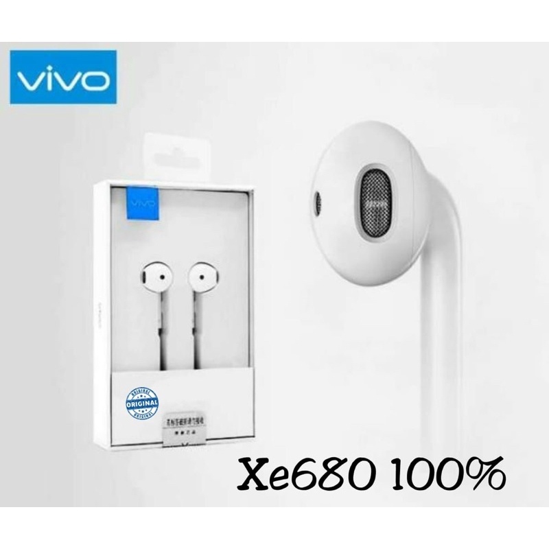 HANDSFREE EARPHONE VIVO XE680 ORI PACKING MIKA PROMO SEN