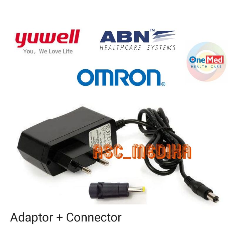 Original Adaptor + Connector Tensimeter Digital Yuwell Omron TensiOne ABN Onemed Untuk Berbagai
