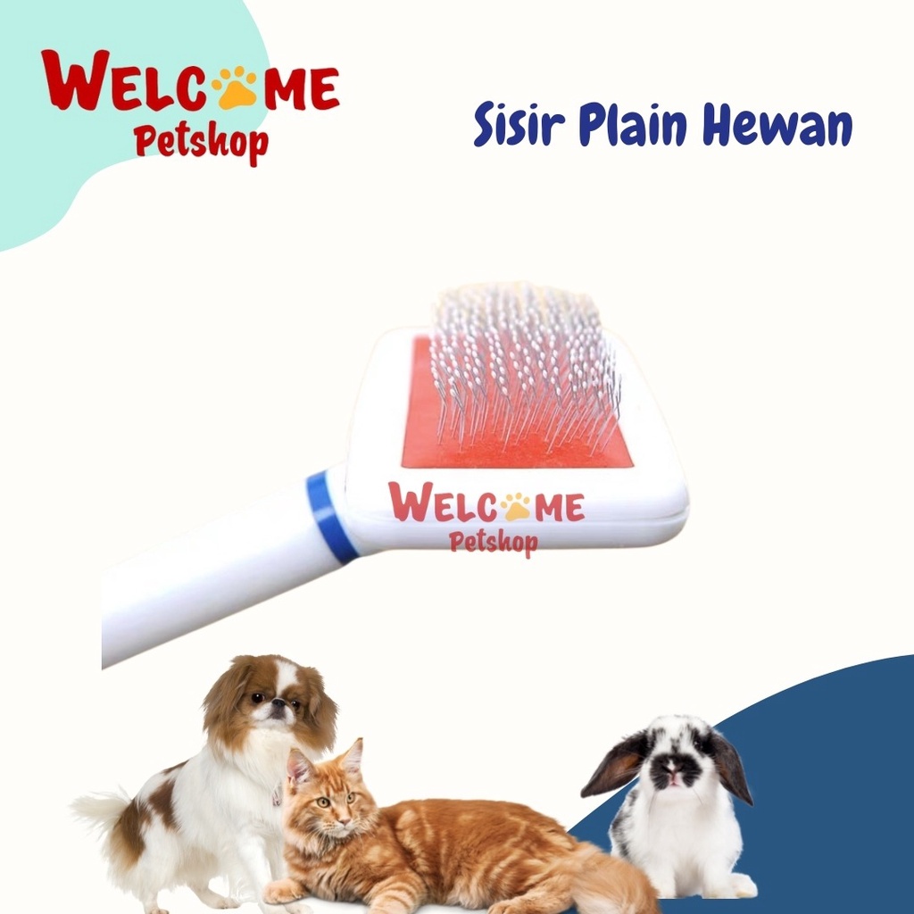 Sisir Plain Anjing Kucing Kelinci / Sisir Hewan / Sisir Grooming