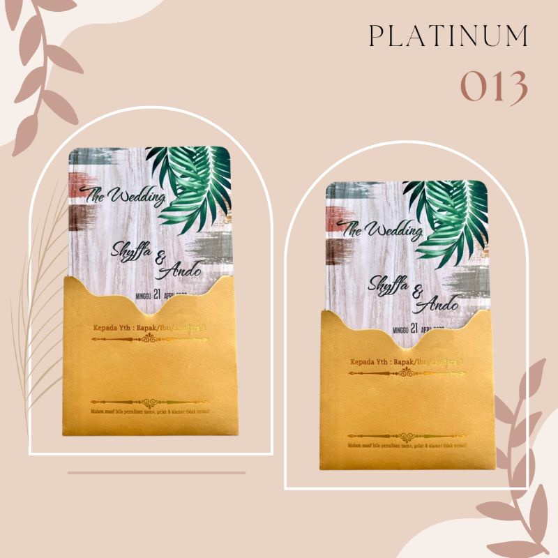 kertas undangan pernikahan kosong murah platinum 013 + amplop undangan