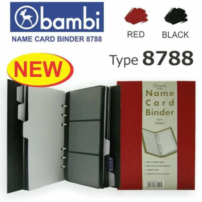 

CARD HOLDER ORGANIZER/BUKU KARTU NAMA 108 POCKET INCLUDE DIVIDER HURUF EXCLUSIVE