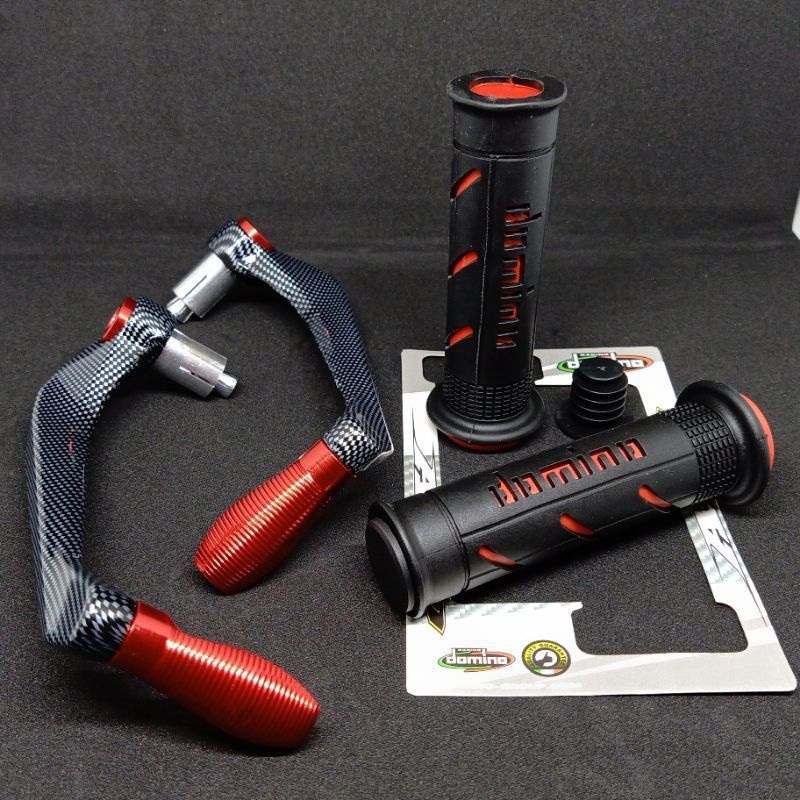 Paketan Handgrip Domino dan Proguard Karbon Universal Semua Motor