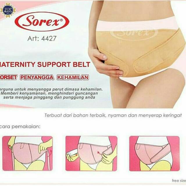 Korset hamil sorex 4427 Maternity belt penyangga perut ibu hamil Dijamin Murah