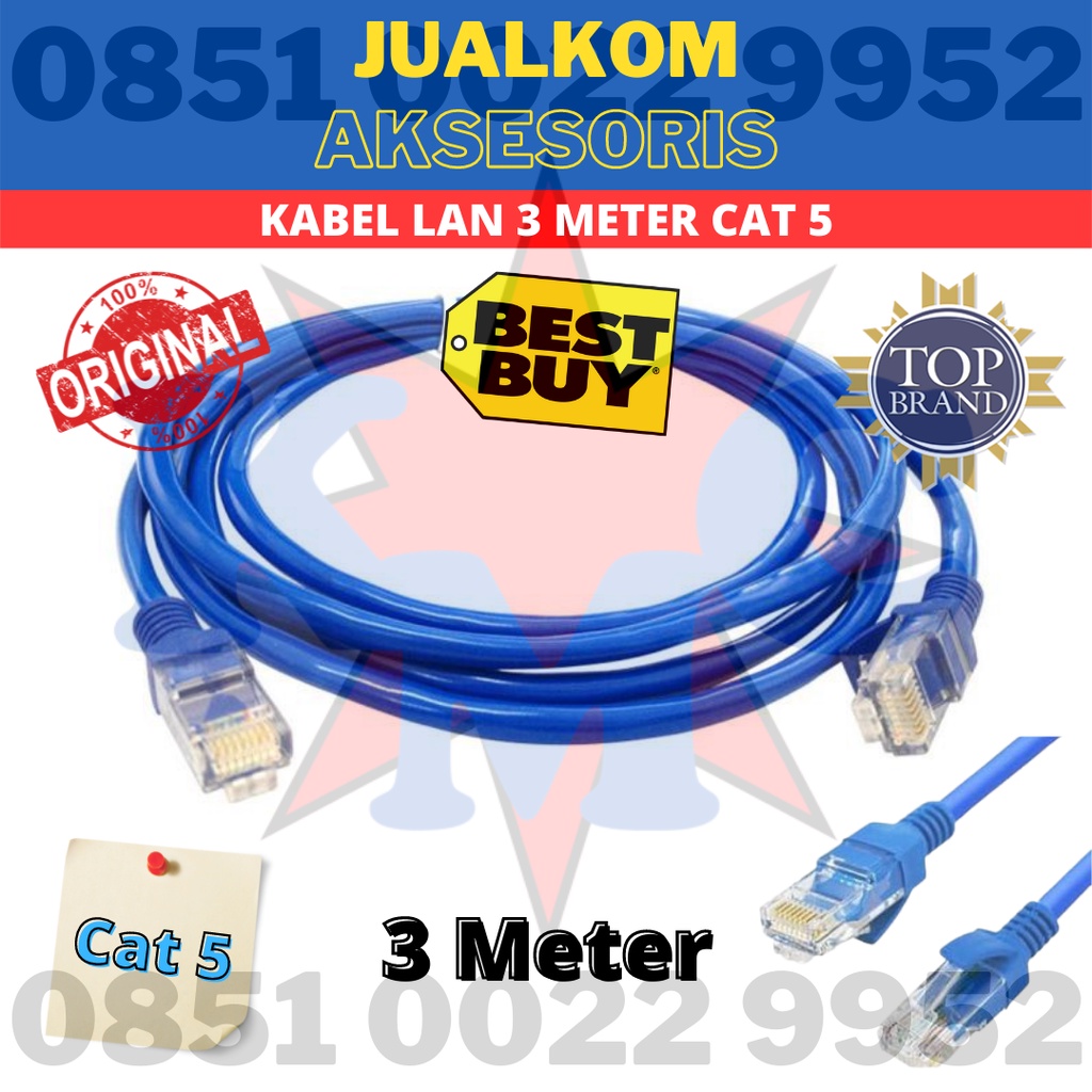 KABEL LAN 3 METER CAT 5