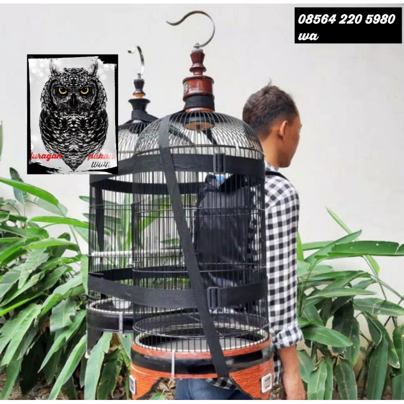 tas rangsel kandang lovebird double