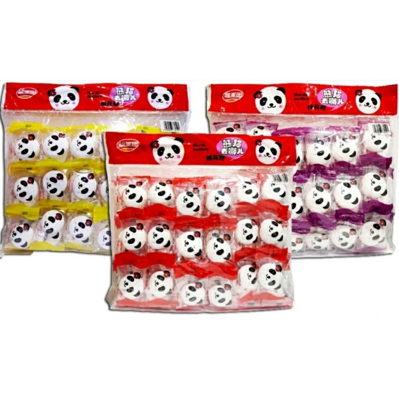 ✔MURAH Marshmallow Panda Isian Selai Strawberry 70pcs ( by Naraya )/ Bekal Sekolah / Marshmellow Lucu / Permen Marshmallow Imut