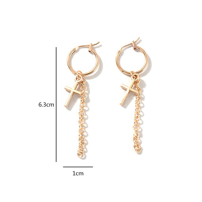 LRC Anting Tusuk Fashion Cross Earrings D46784