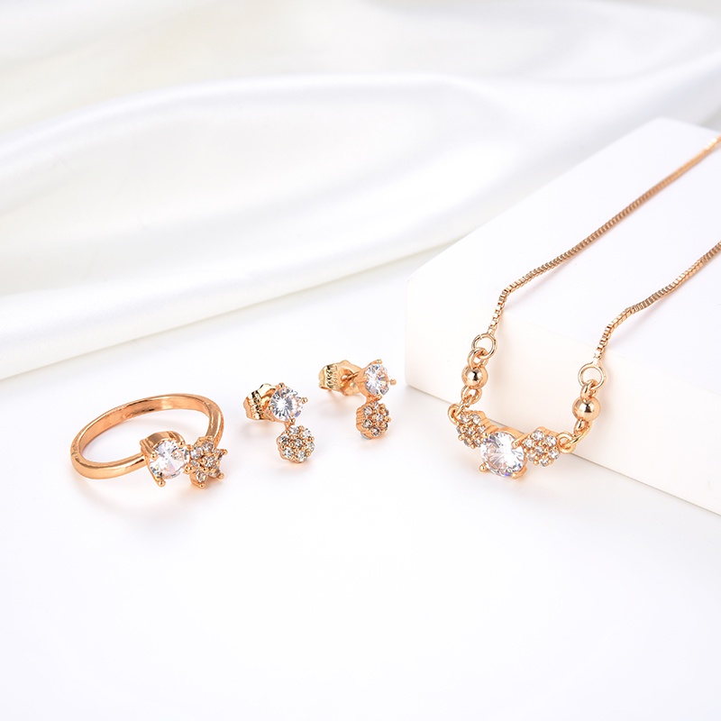 set perhiasan titanium wanita lapis emas silver anti karat asli dewasa murah korea gelang dan cincin perak antikarat termurah tidak luntur untuk 59s