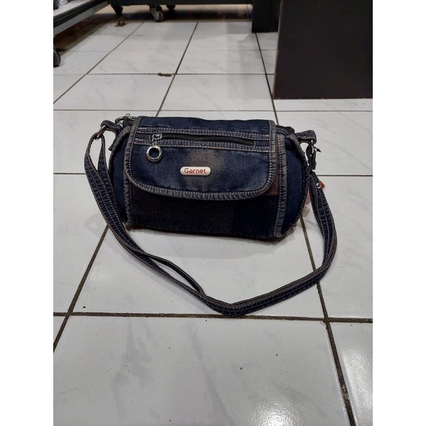 Tas jeans wanita original garnet