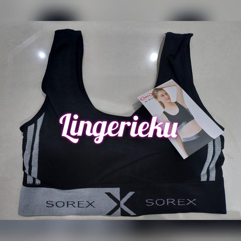 Sorex SP 023 BH Bra Sport Wanita Sorex Exclusive Busa Tanpa Kawat Freesize-Hitam