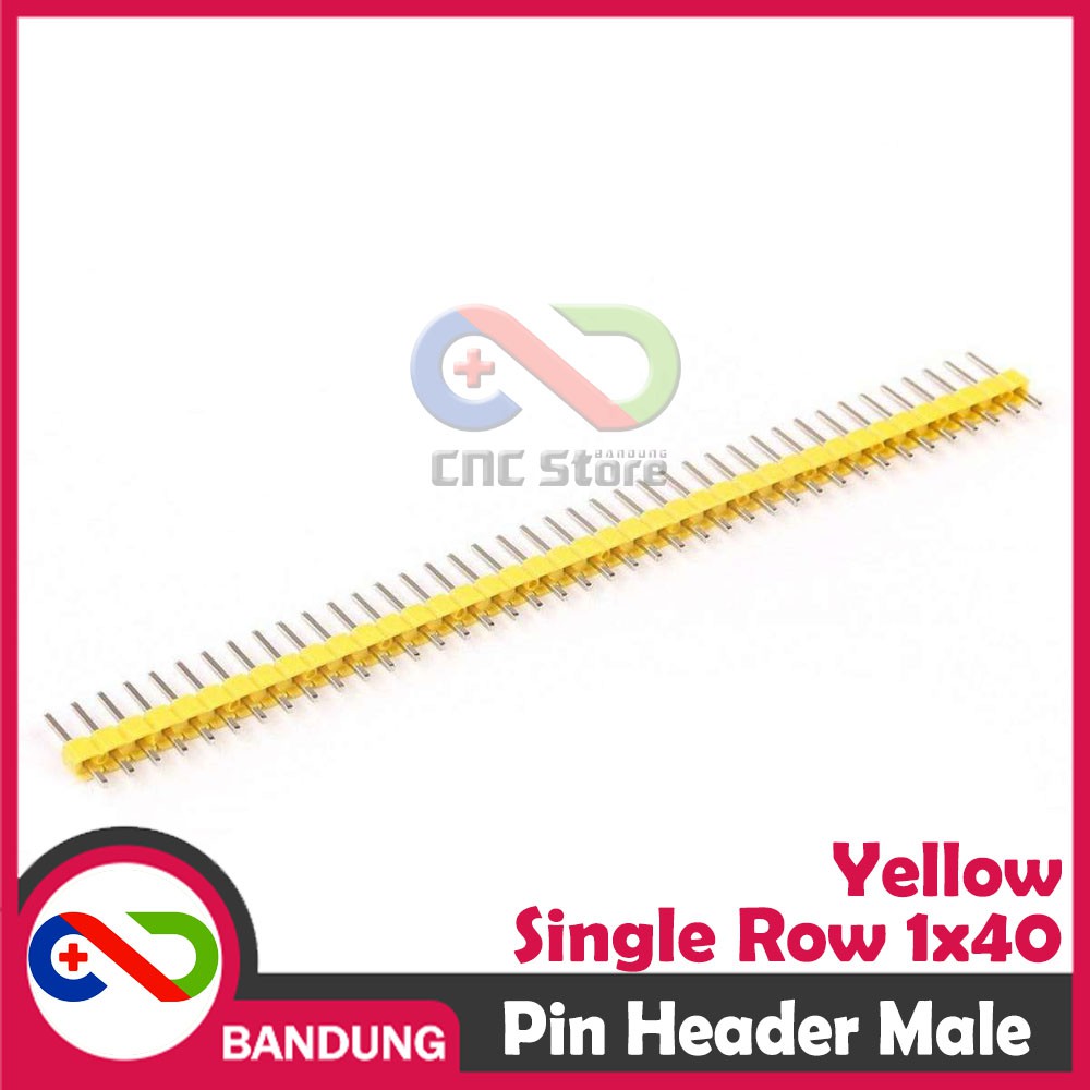 PIN HEADER MALE STRIP SINGLE ROW 1X40 2.54MM YELLOW KUNING