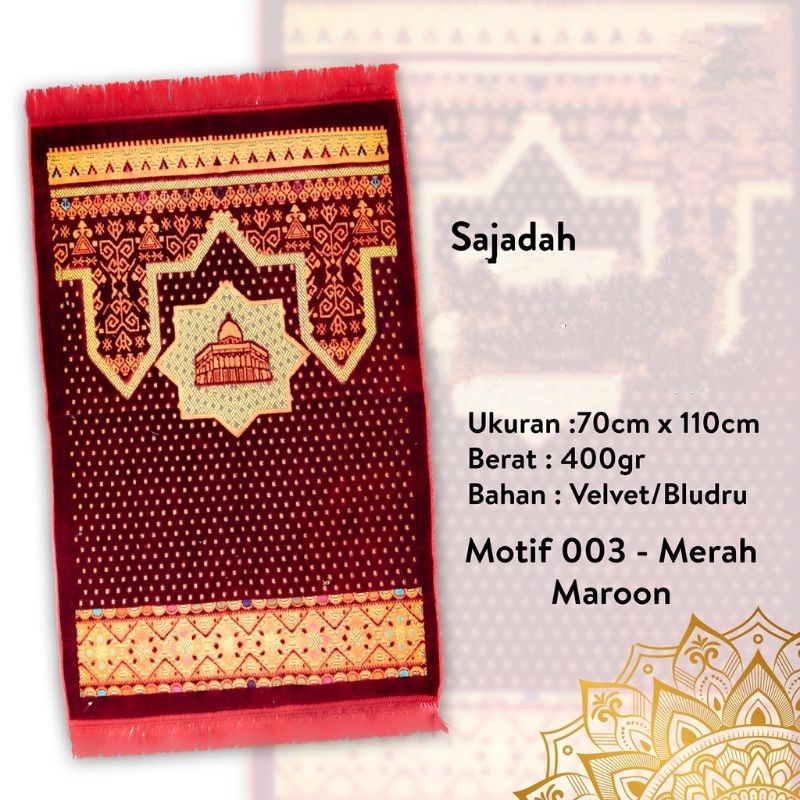 Sajadah Turki Dewasa Kualitas Premium Real Pic Grosir Murah 70x110