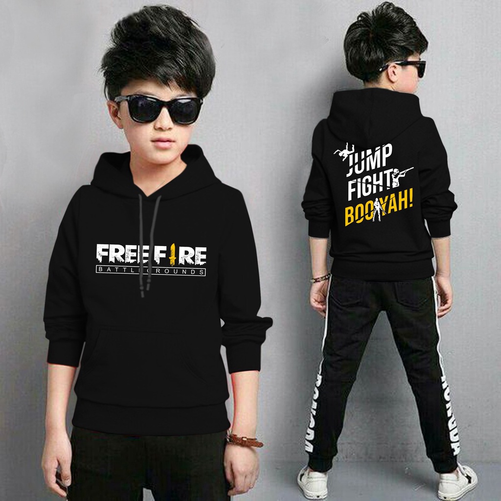 Hoodie Anak Ff Booyah Anak Gaming Bahan Fleece Tebal /Jaket Anak Laki Laki/Jaket Anak Terbaru/4-11 TAHUN(FLAVA_STORE)