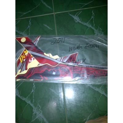 Stiker/Stripping/Lis body Satria Fu 2011 Merah Hitam