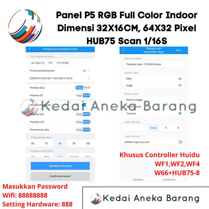 Panel Module Modul LED P5 Running Text SMD RGB Full Color Indoor